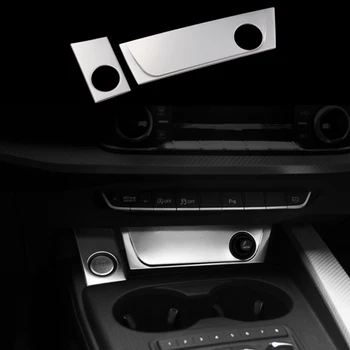 автомобилни аксесоари 2x запалката + Бутон за стартиране на двигателя Рамка капак накладки за Audi A4 B9 17-18 и A5 2018