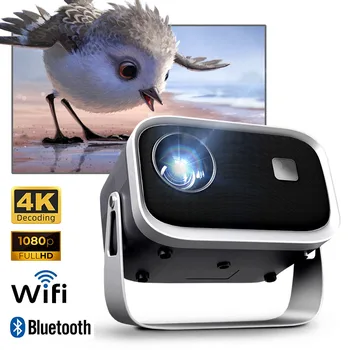 AUN A003 Преносим Мини проектор, Wifi Sync за Android и IOS Full HD 1080P, 4k Moive Cinema Домашно Кино LED 3D видео проектор Кино