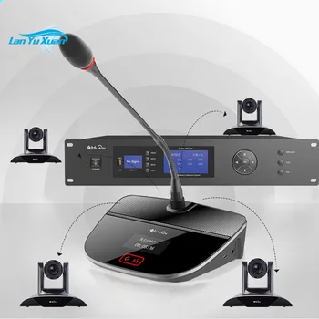 Популярната настолна безжична система за дискусии Wi-Fi безжичен UHF конферентен микрофон