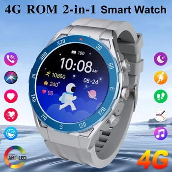 2024 Нови AMOLED Смарт Часовници За Мъже Жени GPS Тракер 4 GB Локално Възпроизвеждане на Музика HD Запис 3 В 1 Предизвикателство Smartwatch За Huawei, Xiaomi