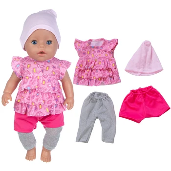 2023 Нов Розов костюм, стоп-моушън облекло, подходящо за кукольной дрехи 43 см, Аксесоари за кукли-Реборна