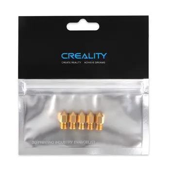 Creality 5 бр./компл. 0.2/0.4/0.6/0.8/1.0 месингови дюзи за екструдер Hotend мм за принтер CR-6 SE/Emilov-3 Series/На 5 Series Оригинал