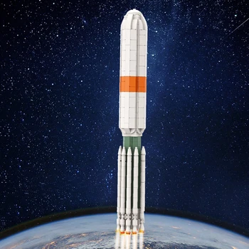 MOC Delta III [Мащаб 1:110] Ракета-носител Ракета-носител Тухли Космически Спътник Градивен елемент на Детски Играчки, Подаръци За рожден Ден