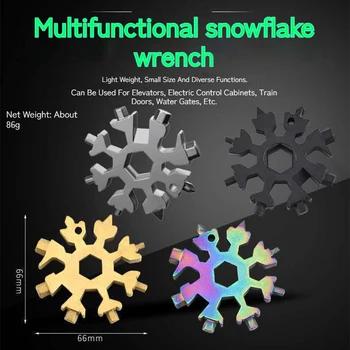 Универсален преносим Динамометричен Ключ EDC Snowflake 18 в 1, Многофункционален Набор от Инструменти От Неръждаема Стомана, Мултифункционални Ръчни Инструменти, Ръчни инструменти,