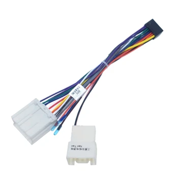Автомобилен кабел Универсални захранващи кабели Радио GPS Мултимедиен плейър Стерео 16 Контактен проводник
