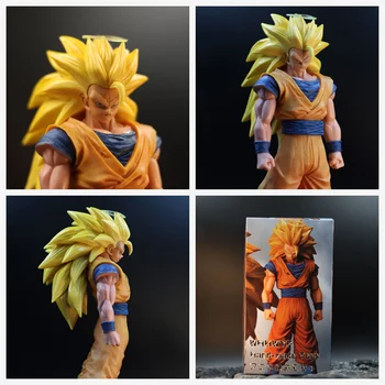 30 см Dragon Ball Z SSJ3 son Goku Фигурка Замяна Ръка Супер Сайян PVC Колекция от Аниме Модел Играчки за Детски Подарък