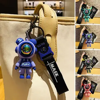 Ключодържател с анимационни мечка цип, сладка кукла-мечка-астронавт, ключодържател, висулка за чанта, ключодържател от колата, Креативна чанта-чар, аксесоари