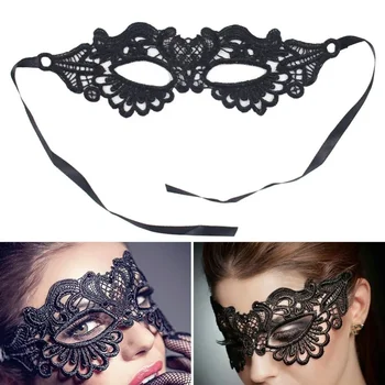 Дамски карнавальная маска, куха лейси маскарадная маска за лице, подпори за парти на принцесата, Черна маска на очите, костюм за Хелоуин за жени
