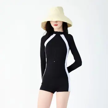 Нов Прием на 2023 г., женски комплект бикини с Дълги ръкави, с Консервативни ефект за отслабване, в стил Ins