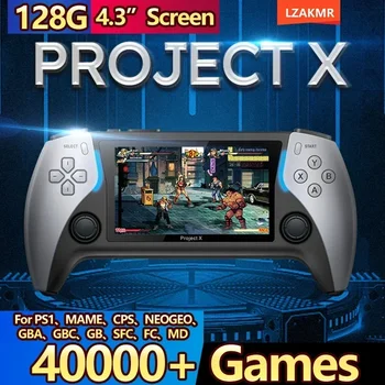 НОВ проект X Преносима Имат Игрова конзола 128G 40000 + Игри с 4.3 