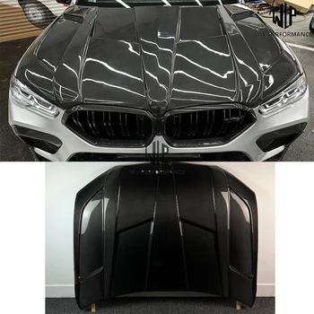 На предния капак в стила на LD от висококачествени въглеродни влакна, здрав автомобил бодикит от сух въглероден за BMW X6 G06 X6M F96 2019 UP