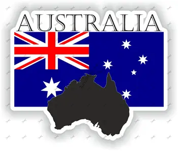Стикер Австралия Флаг Австралия Карта на Океания Стикер Аксесоари за автомобил SUV Тетрадка Книга Хладилника Китара Мотоциклетни шлем набор от инструменти