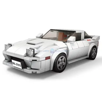 Серия Speed Hypercar, Бял спортен автомобил RX-7 MOC 27015, Високотехнологичен модел автомобил, Строителни блокове, Тухли, Креативна Играчка, подарък