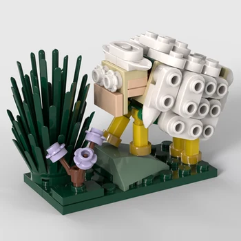 Goricks MOC мини-модел на животни-овце, градивен елемент, сцена с пасущимися в зоопарка овце, забавни кубчета, играчки за рожден ден