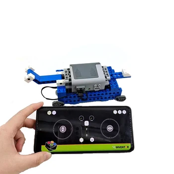 Направи си САМ Високотехнологични Радиоуправляемое Приложение на Програмен Мотор Електрическа Костенурка Робот Блок За Студент 9686 Wedo Education Children Moc Bricks Toys
