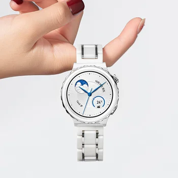 Бял женски нова каишка за часовник Amazfit GTS 2 2д/Mini 2 3 4/GTR 42 мм Bip Lite s/U Pro Zepp E Circle 20 mm керамичен каишка за часовник