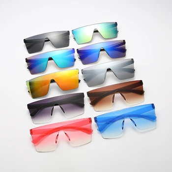 Модни Нови Свързан Слънчеви очила с големи рамки, Слънчеви очила с Ультраквадратной рамки, Слънчеви очила с защита от UV400, Слънчеви очила за шофиране, Женски