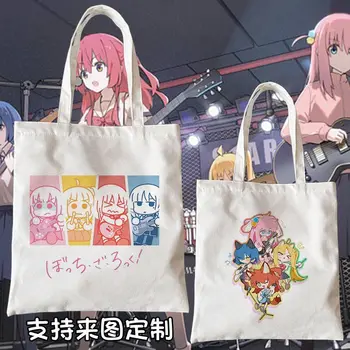 Холщовая чанта BOCCHI THE ROCK с едно рамо Gotoh Hitori Yamada Ryo Printing Студентски Tutorial Bag За момичета Ученически Пособия Schoolbag