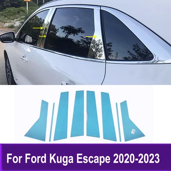 Довършителни централна багажник прозореца на колата За Ford Escape, Kuga 2020 2021 2022 2023 Външни аксесоари от неръждаема стомана