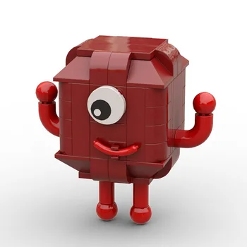 MOC Creative Cartoon Red Number-Blocks Building One Направи си САМ Забавни цифри, кубчета от филми, играчки, подаръци за деца за рожден Ден