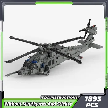 Moc Строителни Тухли Военен Модел Оръжия HH-60W Хеликоптерна Технология Модулни Блокове Подаръци Играчки За Децата си САМ 