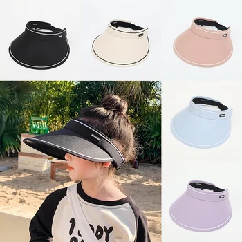 Детска лятна шапка с UV сенника, плажни шапки за предпазване от слънцето и за малките момичета, слънчеви шапки за малки момчета, плажни шапки