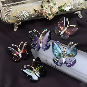 Наскоро разработена цветна брошка-пеперуда за жени и момичета, романтична брошка-пеперуда във формата на цвете Sweet Dazzle, Престижна бижута
