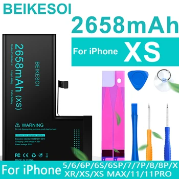 Оригинална батерия BEIKESOI с микросхемой IC за iPhone 5S 6 6S 7 8 Plus X XR XS MAX Батерия за iPhone 11 12 PRO MAX Батерии с инструмент