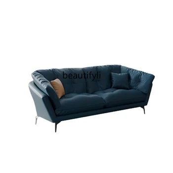 yj Италиански минималистичен текстилен диван с еднократна технологии, комбинирането на голям и на малък апартаментен тип, Прост, Модерен, скандинавски стил