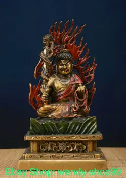 Стария Тибет, Картина от чисто Брозне, Позлатена Статуя на Божество Буда Фудо-Mio-За Ачаланатха