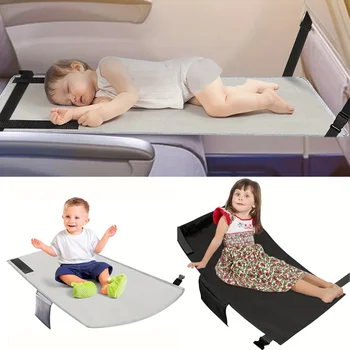 Удължител на седалката в самолета за деца, преносим хамак за краката в самолета, детска поставка за краката на самолет, в бебешко легло с поставка за краката със самолет